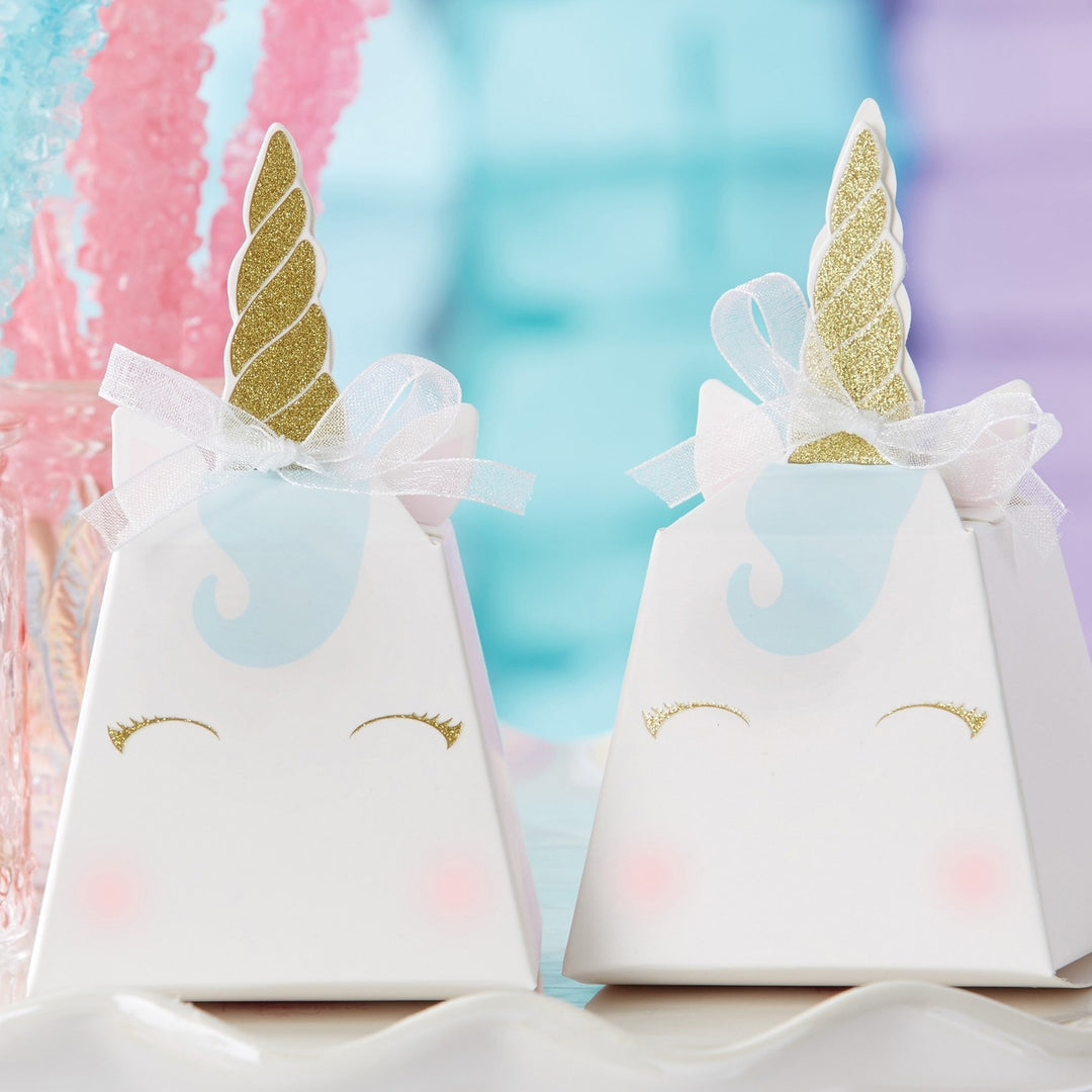 White Unicorn Favor Box