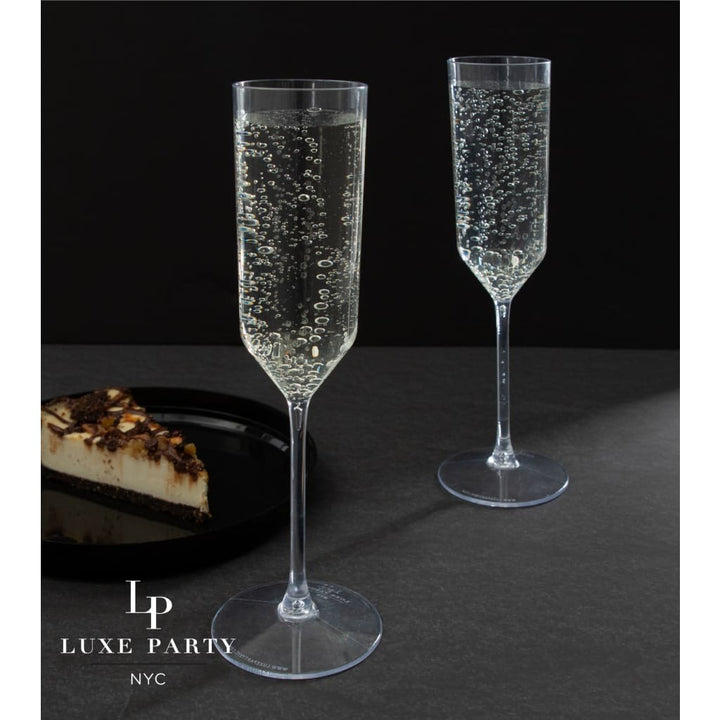 Clear Upscale Plastic Champagne Flutes