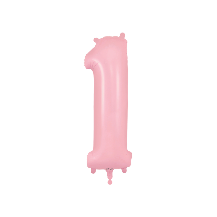 Satin Pink Number 0 - 9 Foil Balloon, 34 in