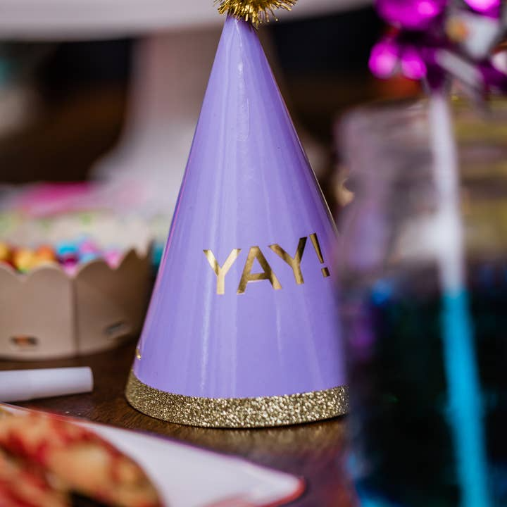 "Yay!" Assorted Color Party Hats