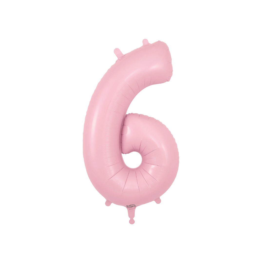 Satin Pink Number 0 - 9 Foil Balloon, 34 in