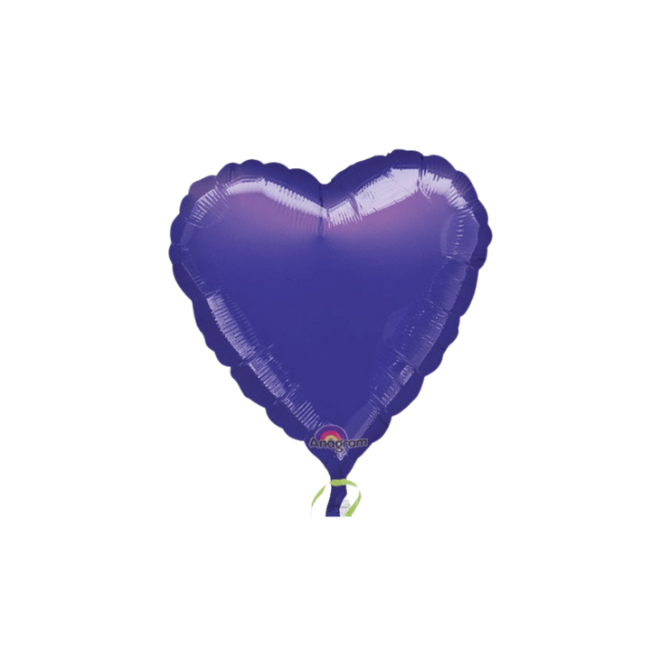 Purple Heart-Shaped Foil Balloon, 18in