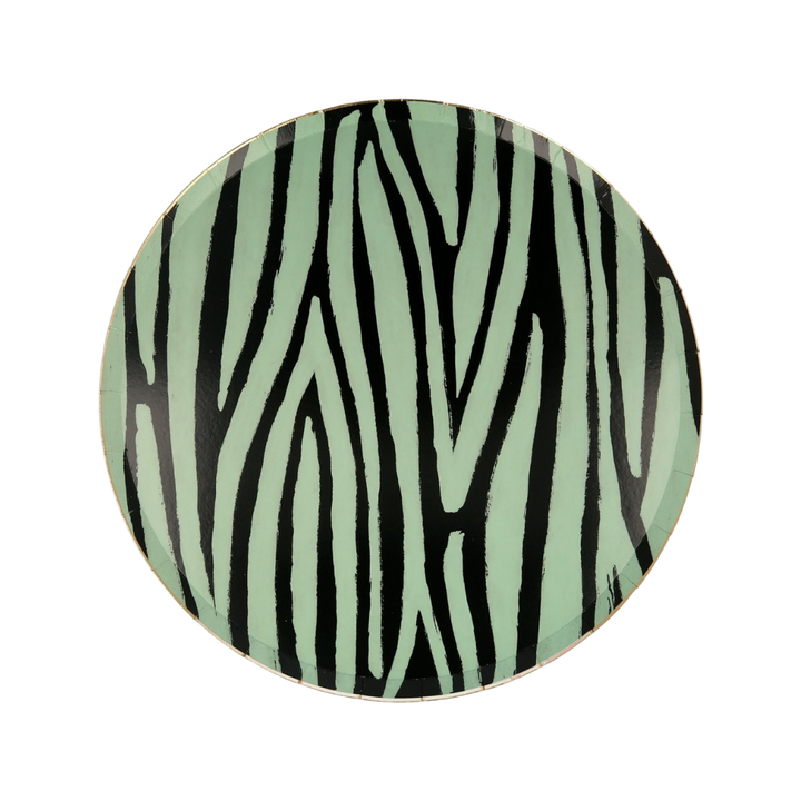 Yellow and Green Safari Animal Print Dinner Plates