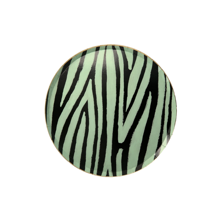 Yellow and Green Safari Animal Print Dessert Plates