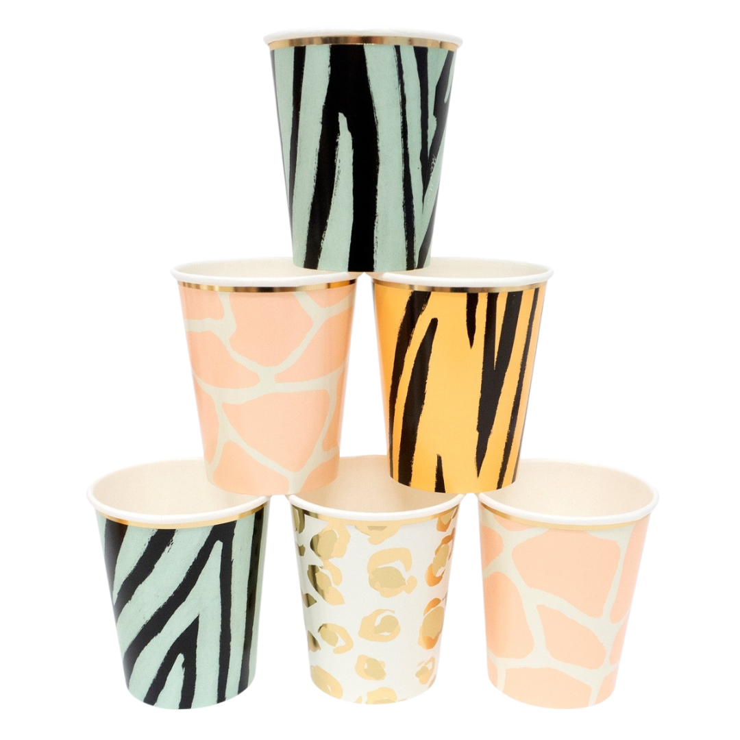 Safari Animal Print Cups