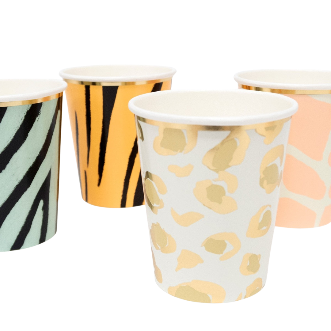 Safari Animal Print Cups