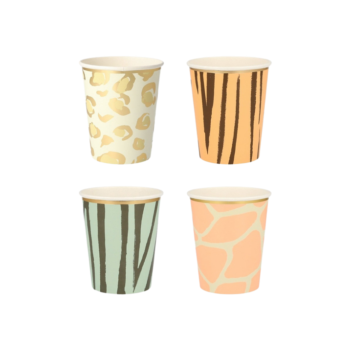 Safari Animal Print Cups