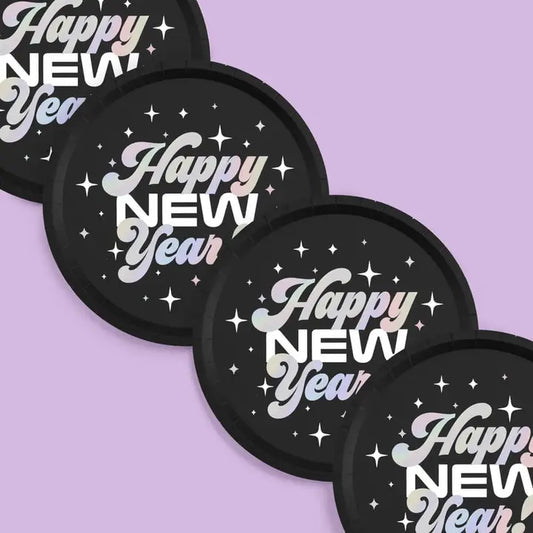 2024 NYE Party Plates, Disco Holiday Supplies