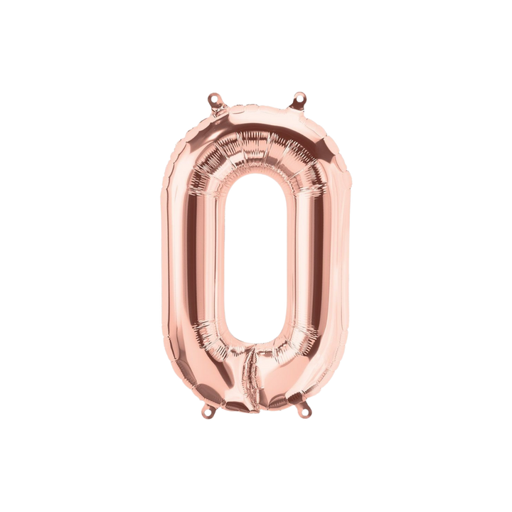 Rose Gold Number 0 - 9 Foil Balloon, 34 in