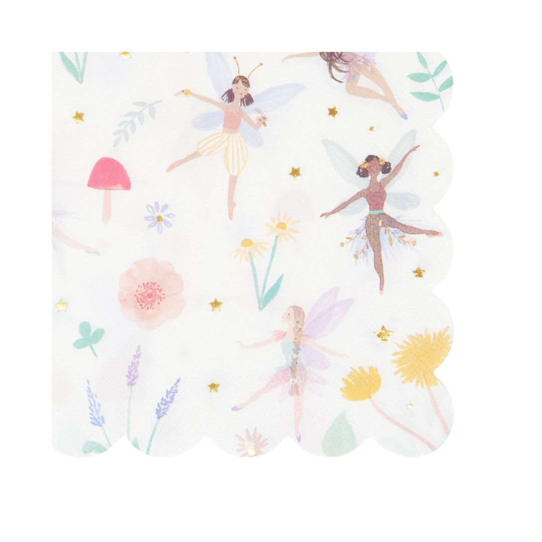 Beige Fairy Dinner Napkins