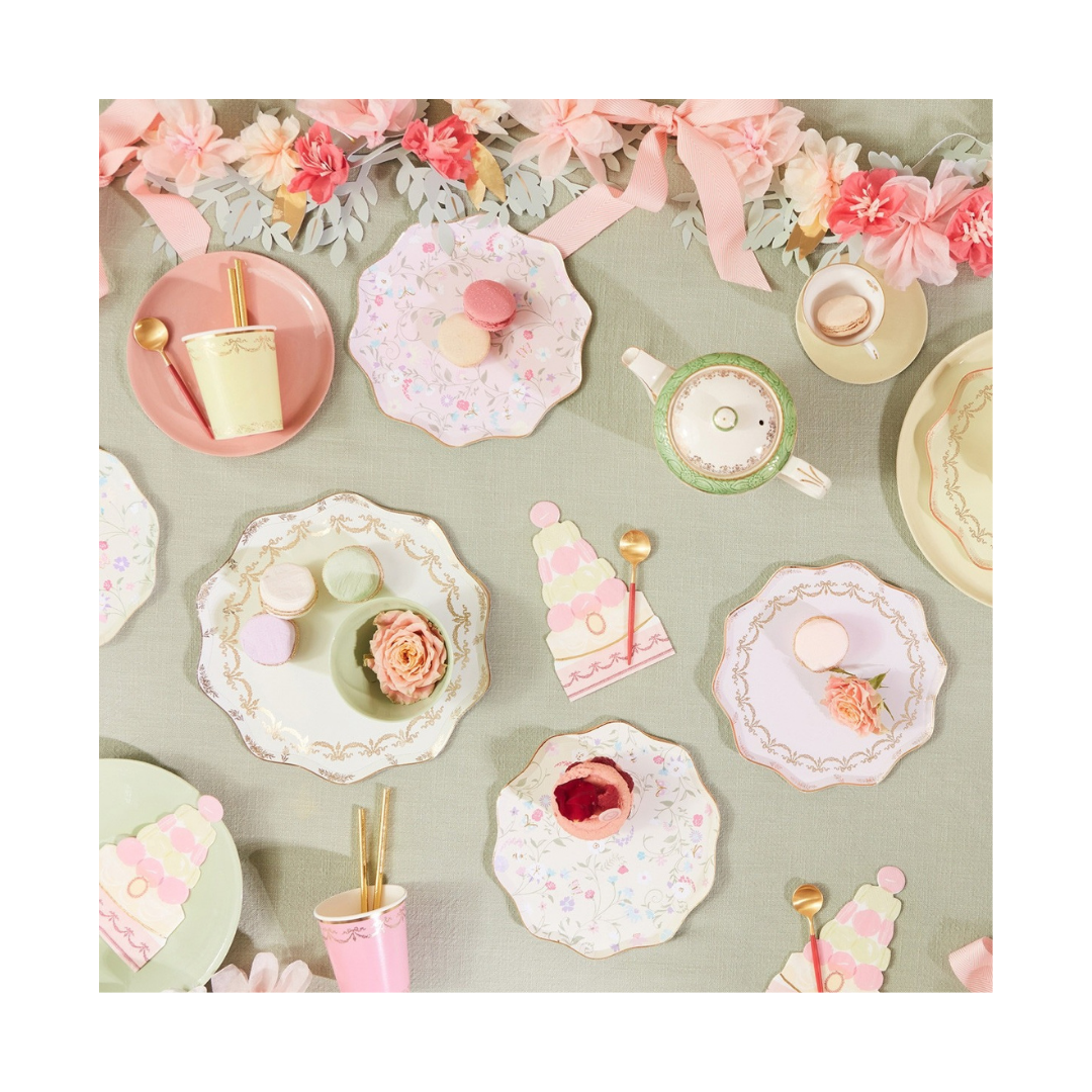 Pink and Cream Paris Paris Macaron Pyramid Dinner Napkins