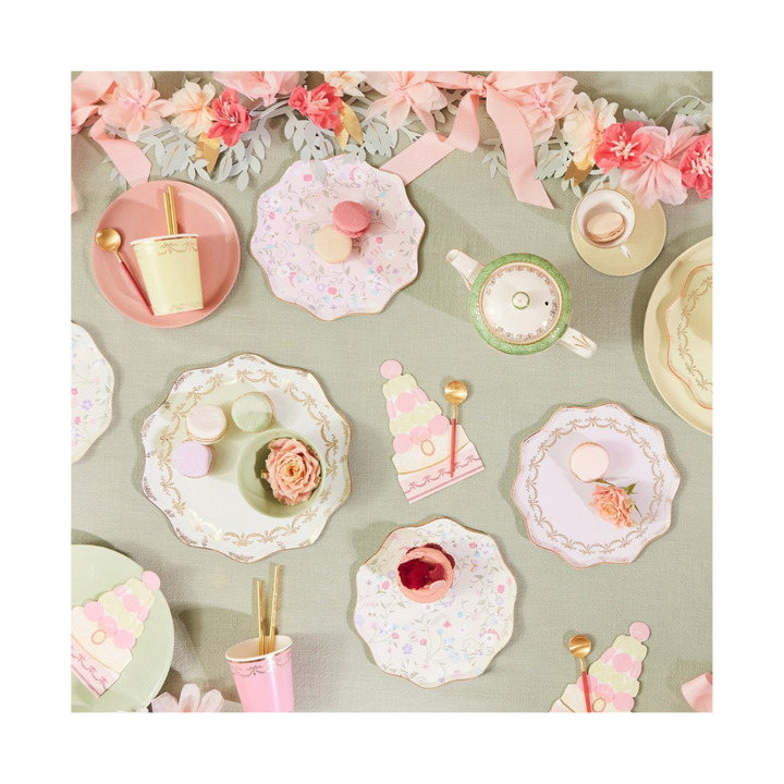 Pink and Cream Paris Paris Macaron Pyramid Dinner Napkins