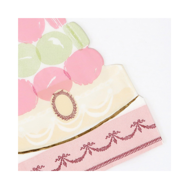 Pink and Cream Paris Paris Macaron Pyramid Dinner Napkins