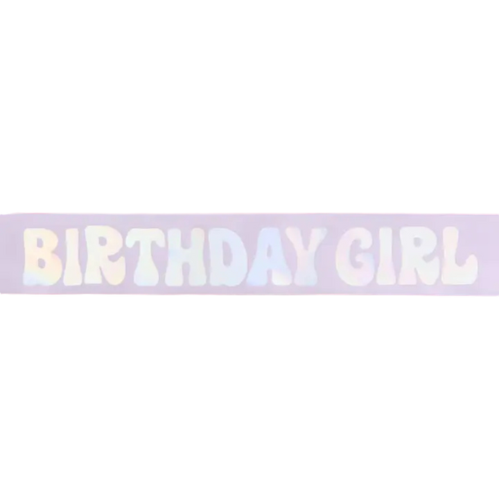 Birthday Girl Iridescent Lavender Sash