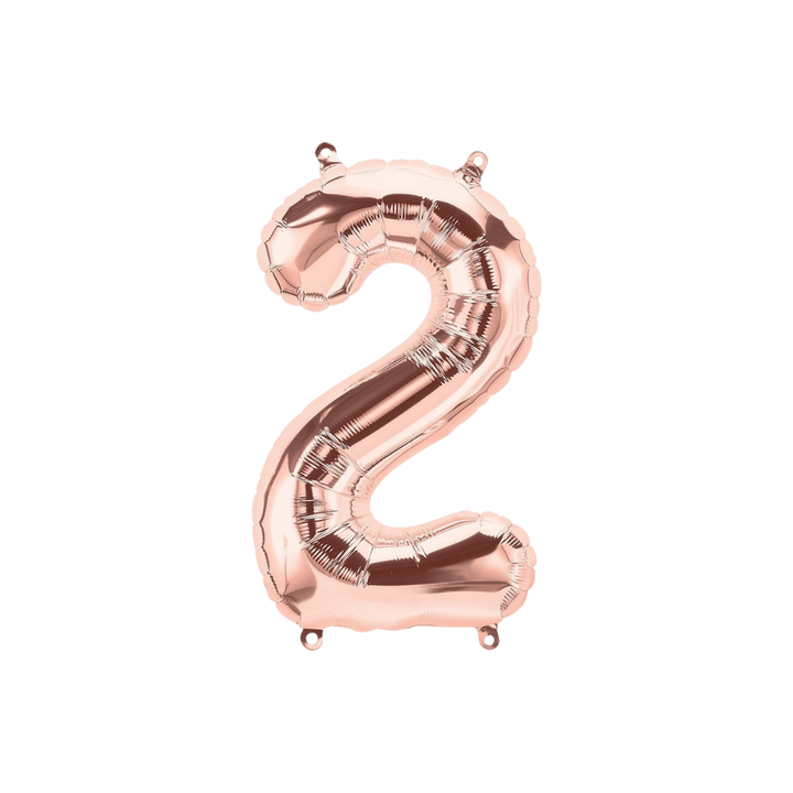 Rose Gold Number 0 - 9 Foil Balloon, 34 in