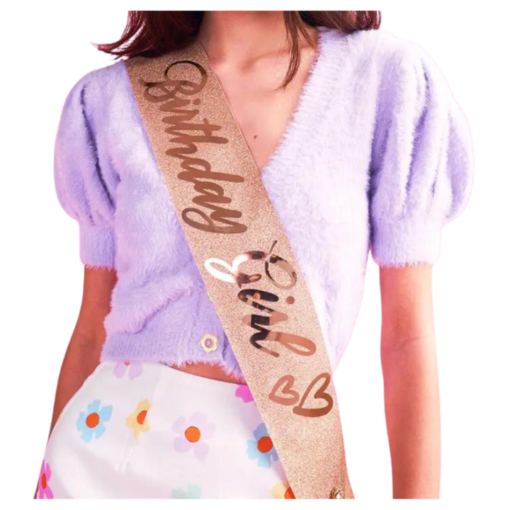 Birthday Girl Rose Gold Sash