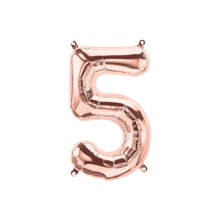 Rose Gold Number 0 - 9 Foil Balloon, 34 in