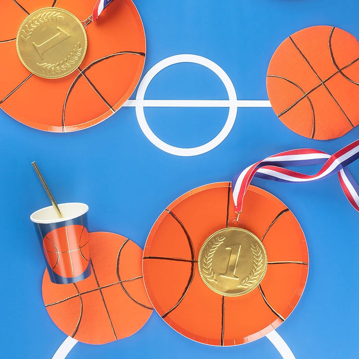 Blue Basketball Cups