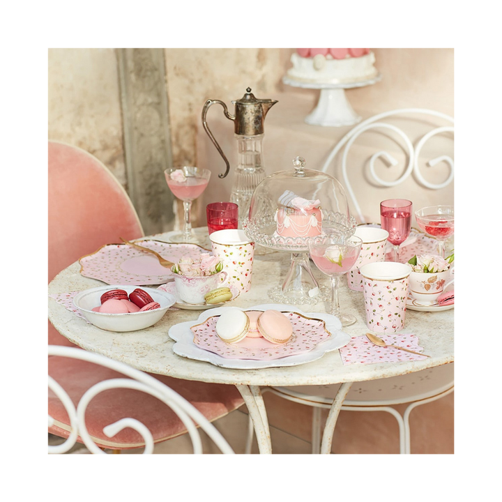 Pink Marie-Antoinette Wavy Dinner Plates