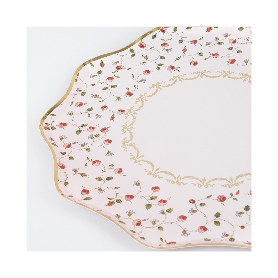 Pink Marie-Antoinette Wavy Dinner Plates