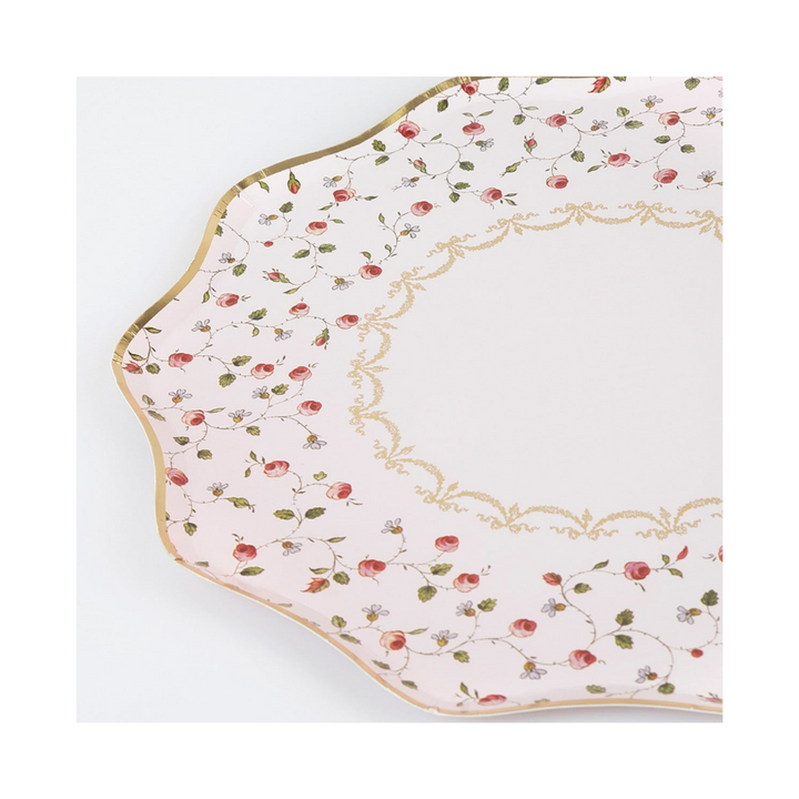 Pink Marie-Antoinette Wavy Dinner Plates