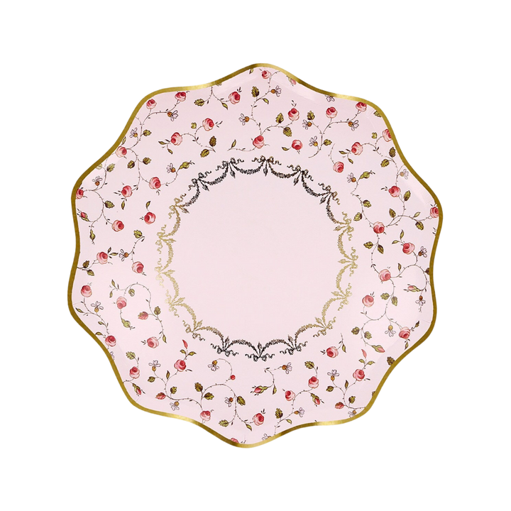 Pink Marie-Antoinette Wavy Dinner Plates