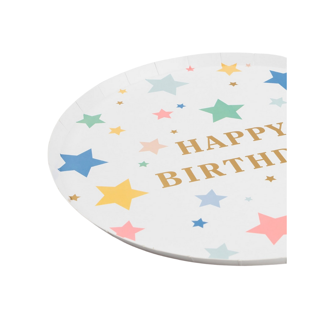 White Star Happy Birthday Dinner Plates