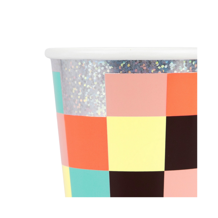 Multicolor Pixel Video Games Cups