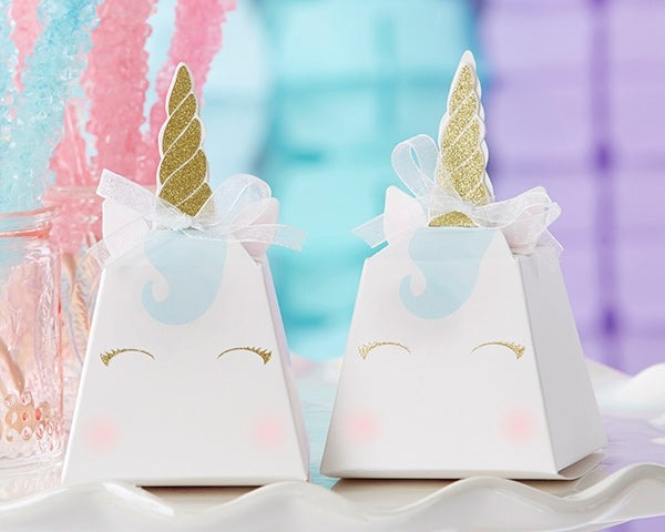 White Unicorn Favor Box