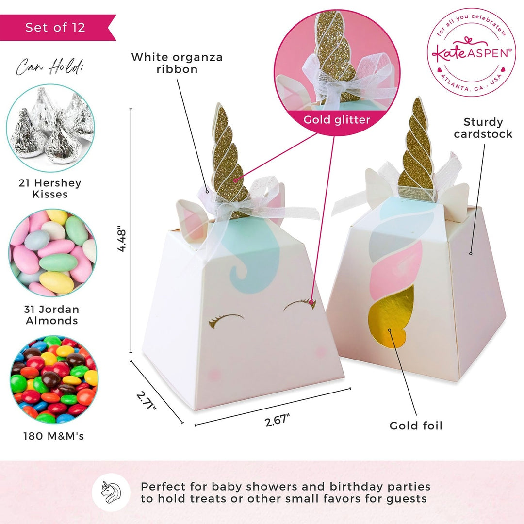 White Unicorn Favor Box