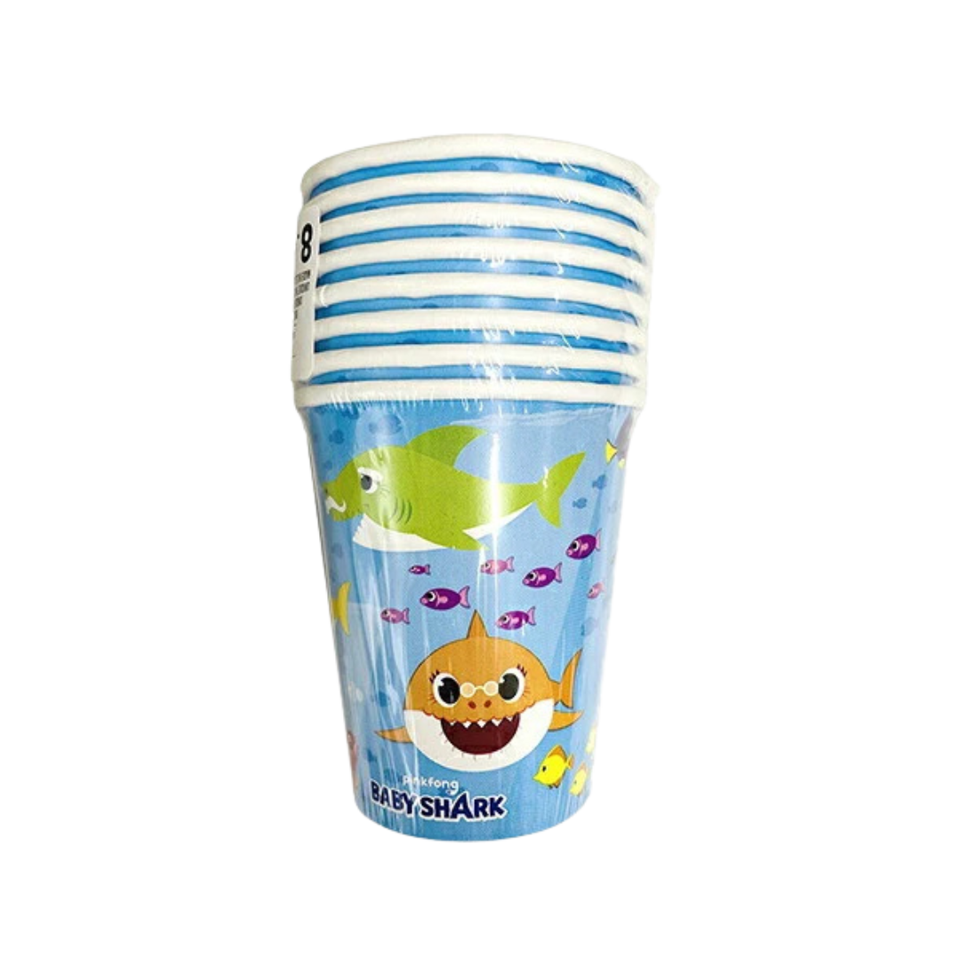 Blue Baby Shark Cups