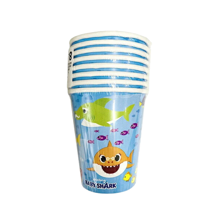 Blue Baby Shark Cups