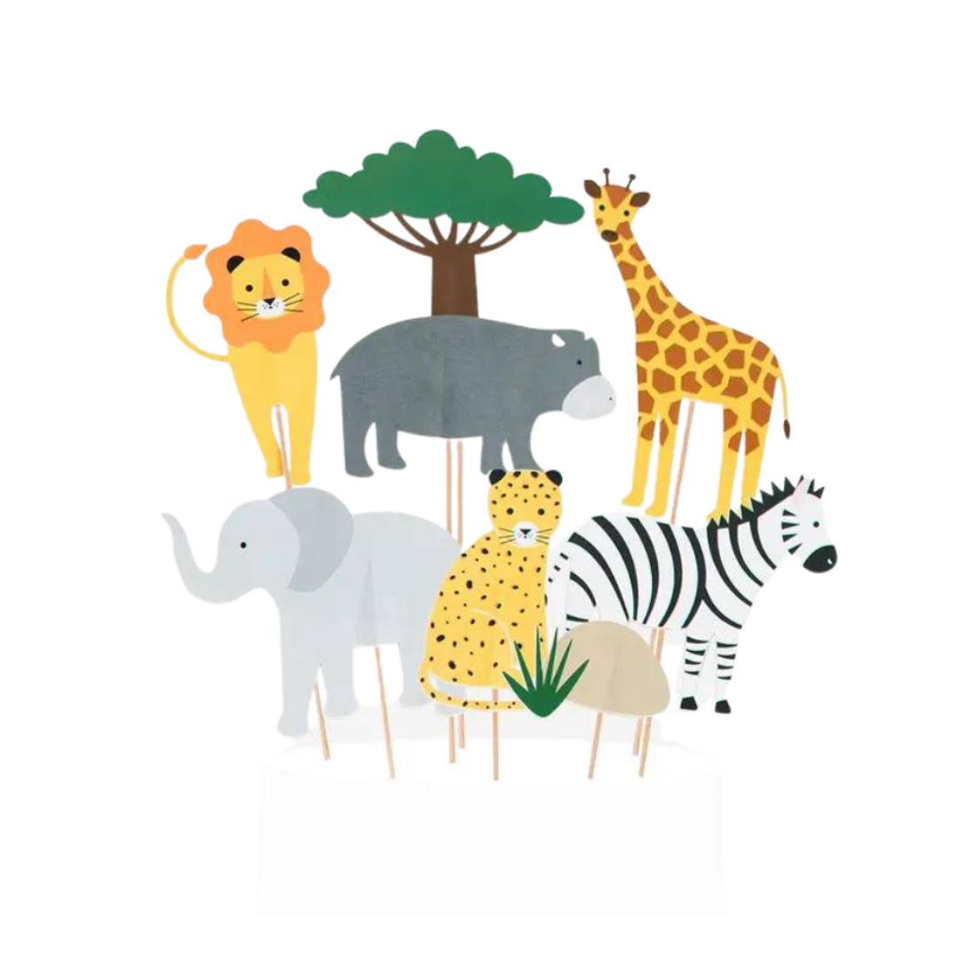 Safari Animals Cake Toppers