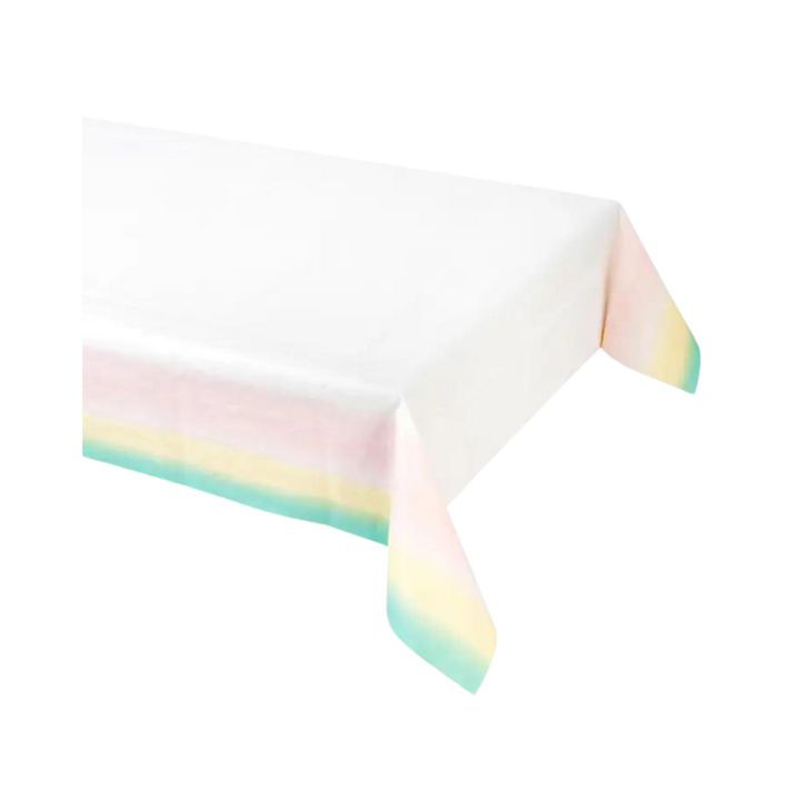 White and Pastels Paper Table Cover