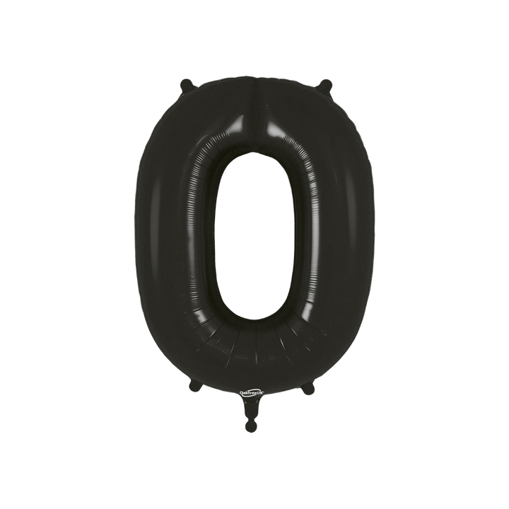 Black Number 0 - 9 Foil Balloon, 34in