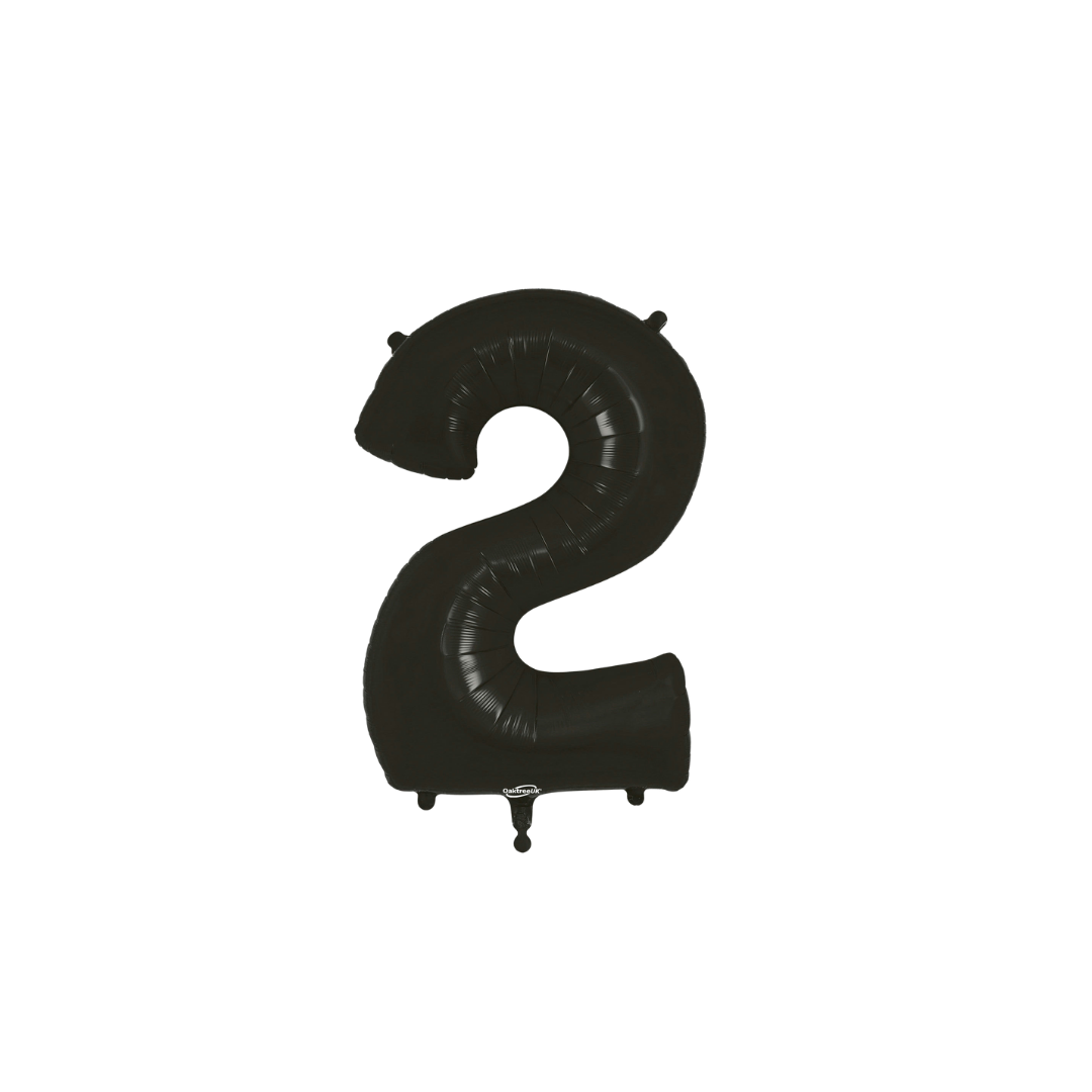 Black Number 0 - 9 Foil Balloon, 34in