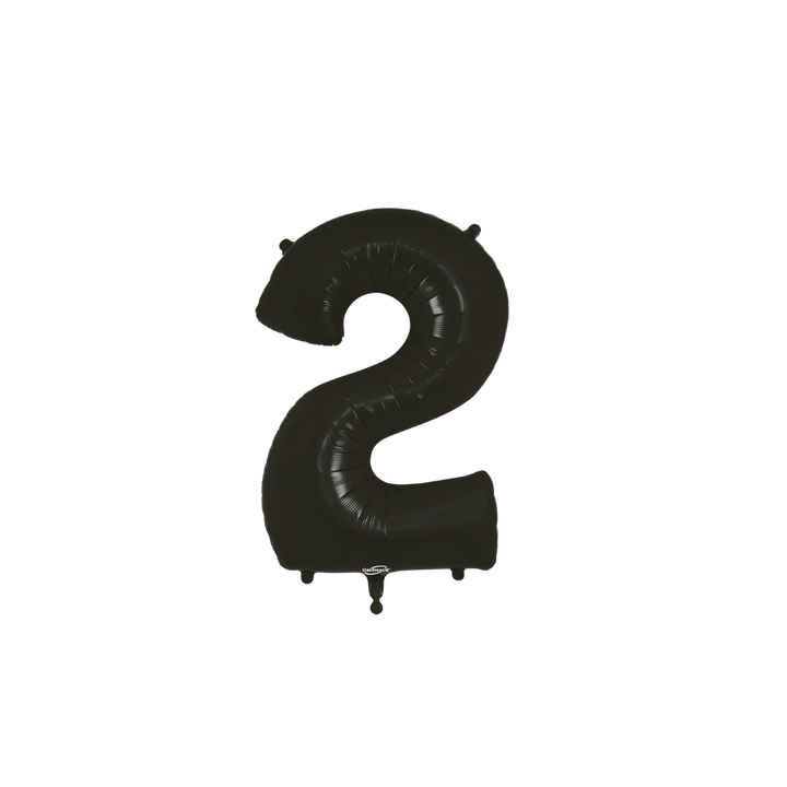 Black Number 0 - 9 Foil Balloon, 34in