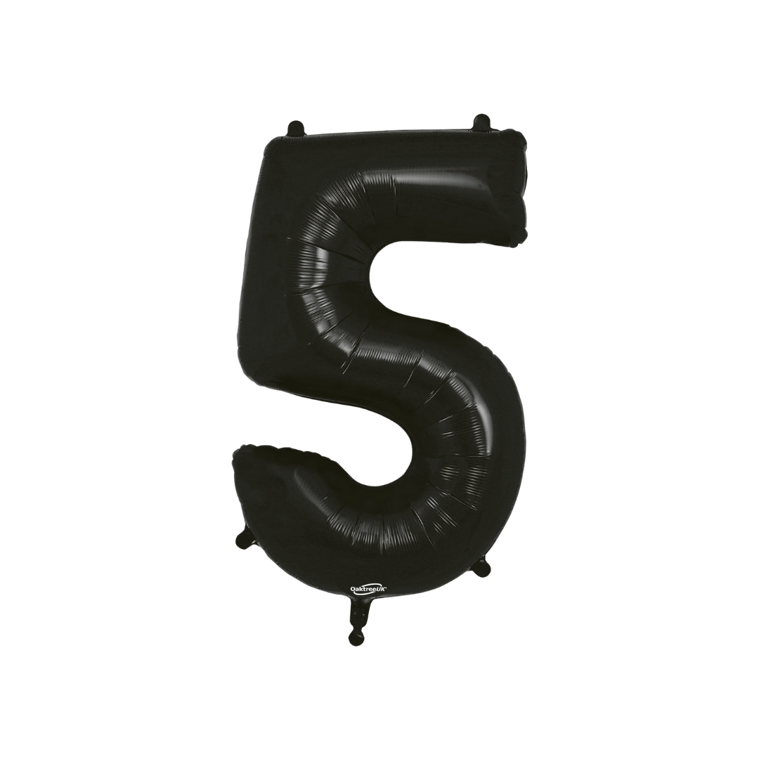 Black Number 0 - 9 Foil Balloon, 34in