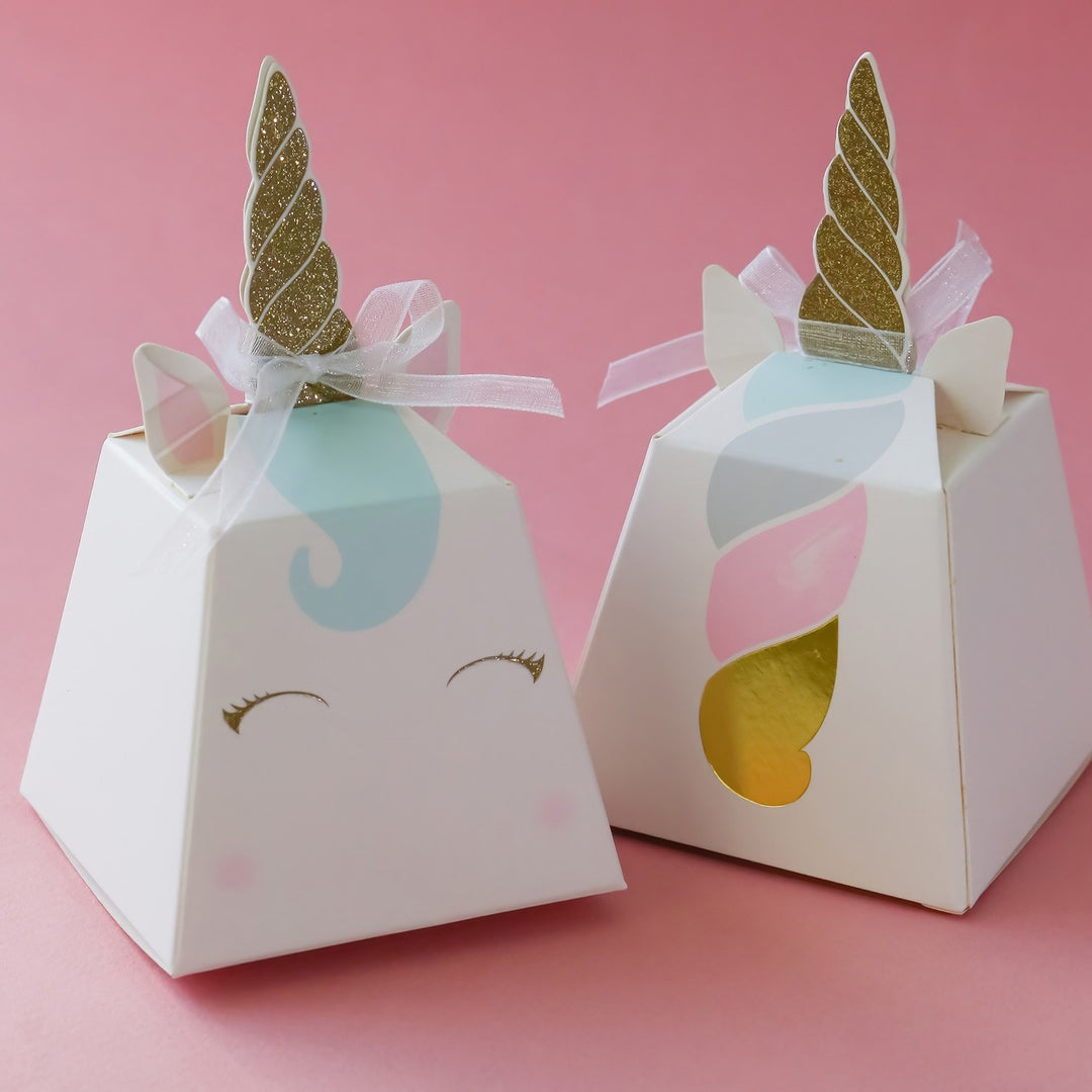 White Unicorn Favor Box