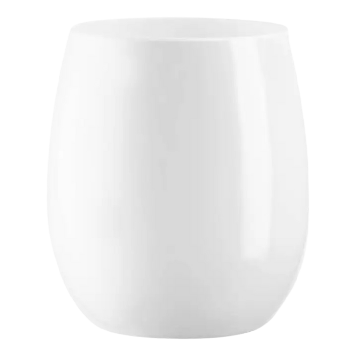 Solid White Elegant Stemless Plastic Wine Glasses