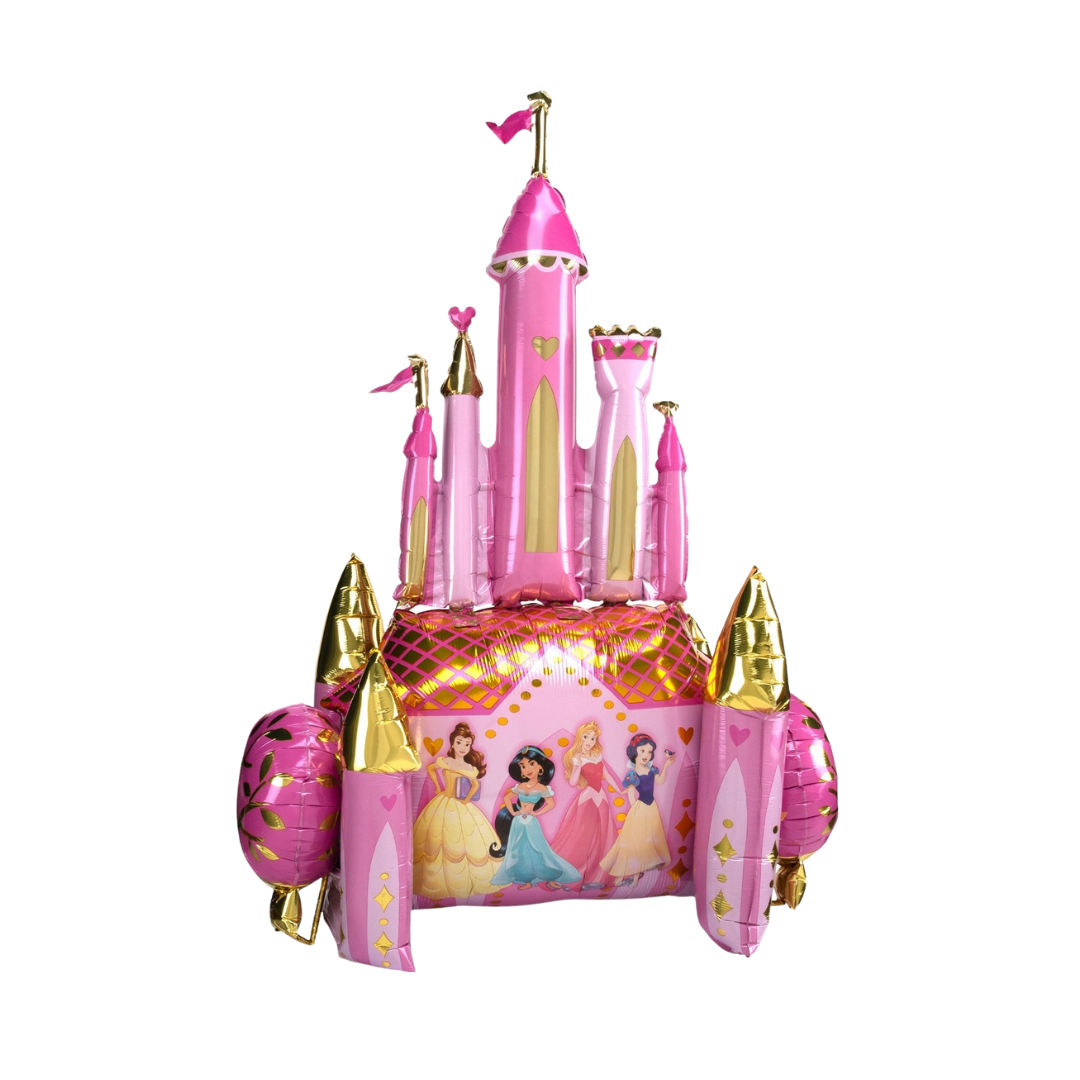 Life-Size Princess Castle Foil Balloon, 55 in - Belle, Jasmine, Aurora, Snow White