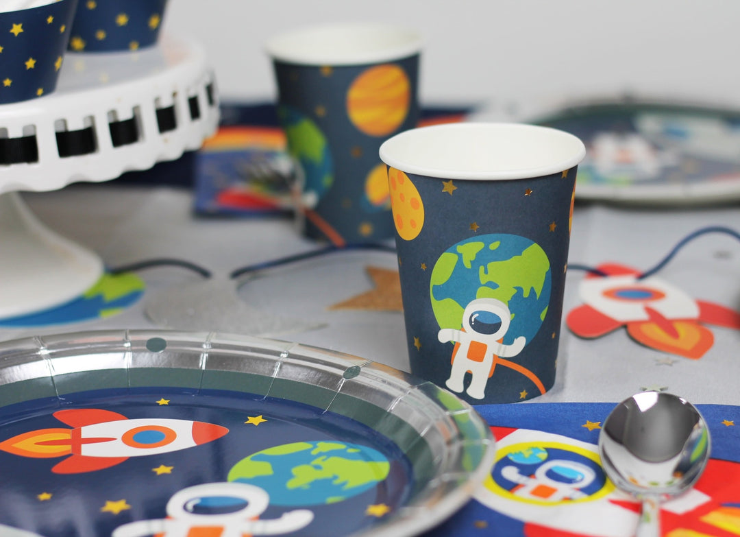 Blue Space Party Cups