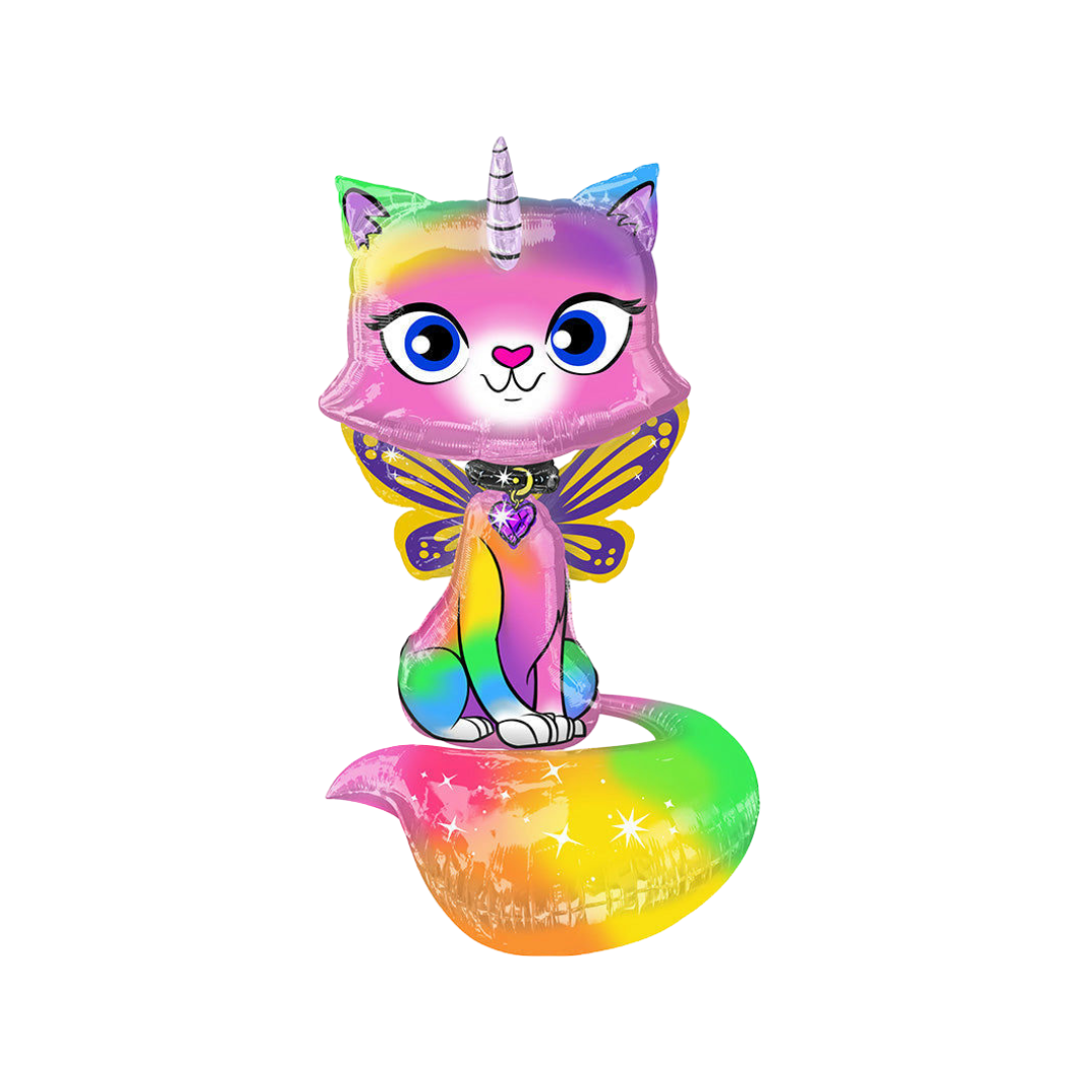 Life-Size Unicorn Kitty Foil Balloon, 44 in