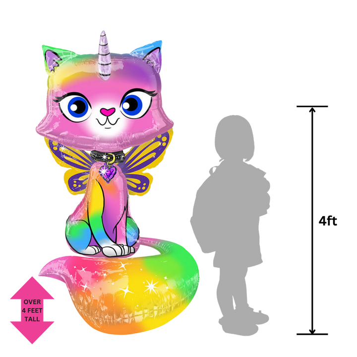 Life-Size Unicorn Kitty Foil Balloon, 44 in