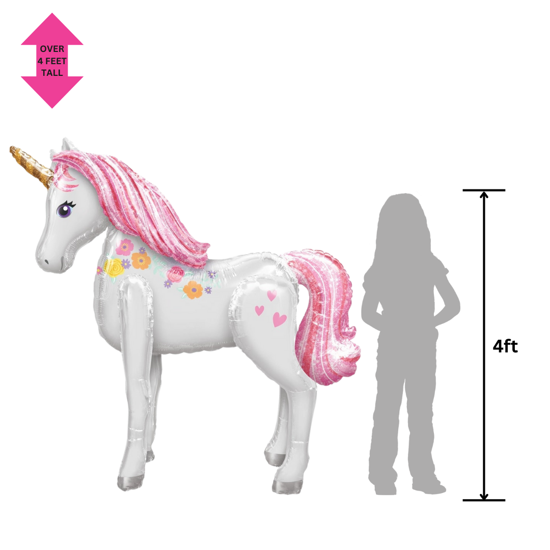 Life-Size Pink Magical Unicorn Foil Balloon, Giant