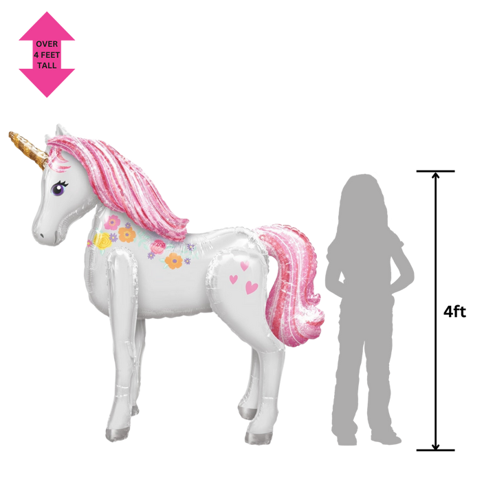 Life-Size Pink Magical Unicorn Foil Balloon, Giant