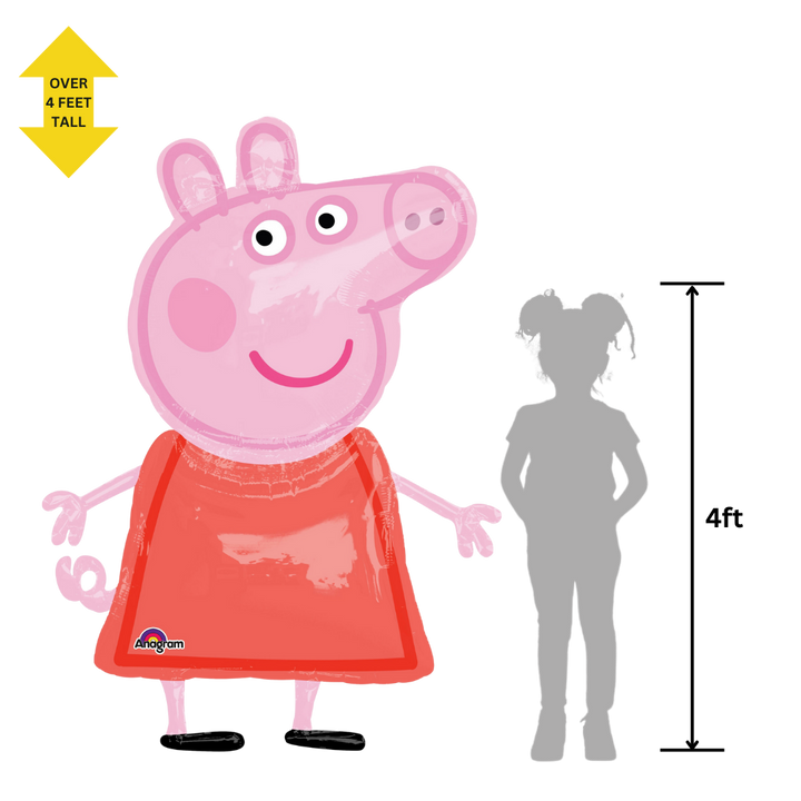 Life-Size Peppa Pig Foil Balloon, Giant