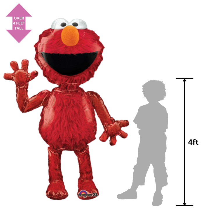 Life-Size Sesame Street Foil Balloon, 50 in - Elmo