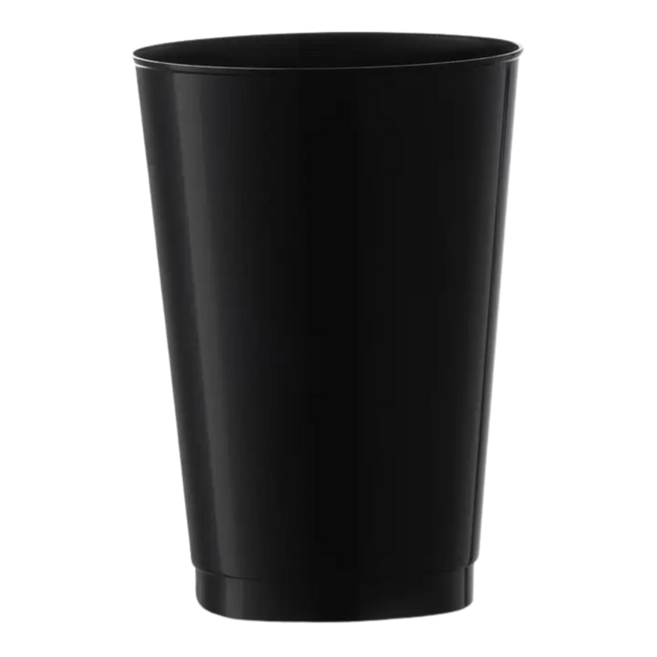 Solid Black Plastic Tumblers