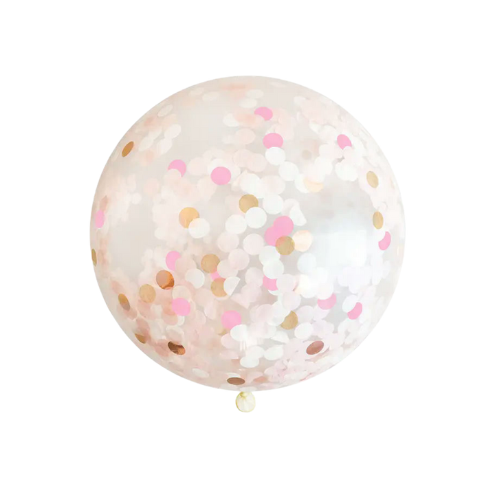 Jumbo Confetti Balloon - Rustic Blush